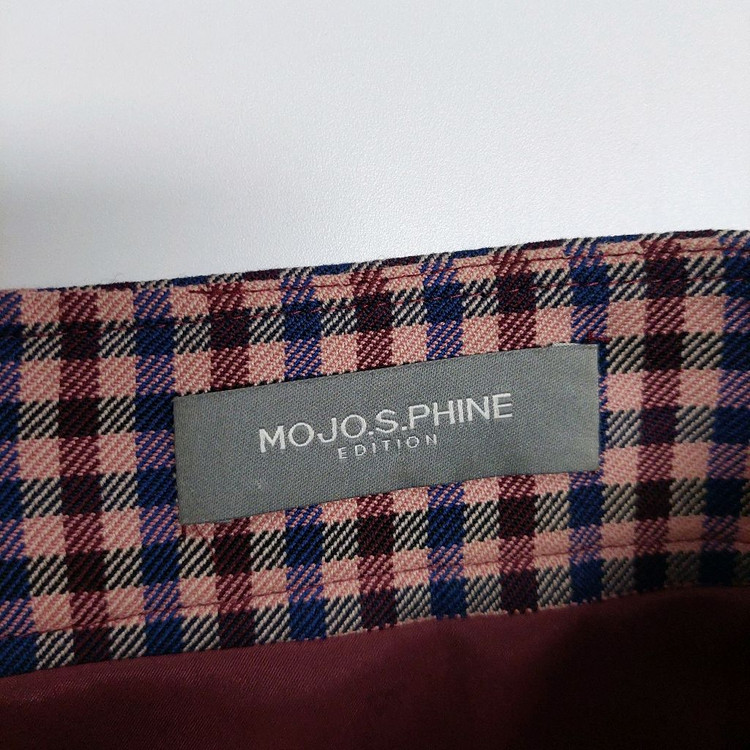 모조에스핀 체크 스커트--5