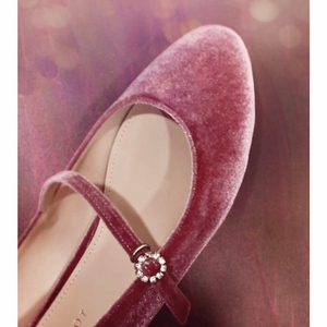 블랑쇼 데이지 벨벳 메리제인 핑크바이올렛 240