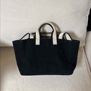 언폴드 미니 투톤 스트랩 백 블랙