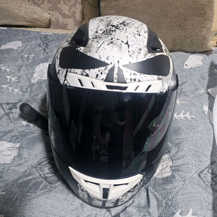 홍진 마블 해골 풀페이스 헬멧--1