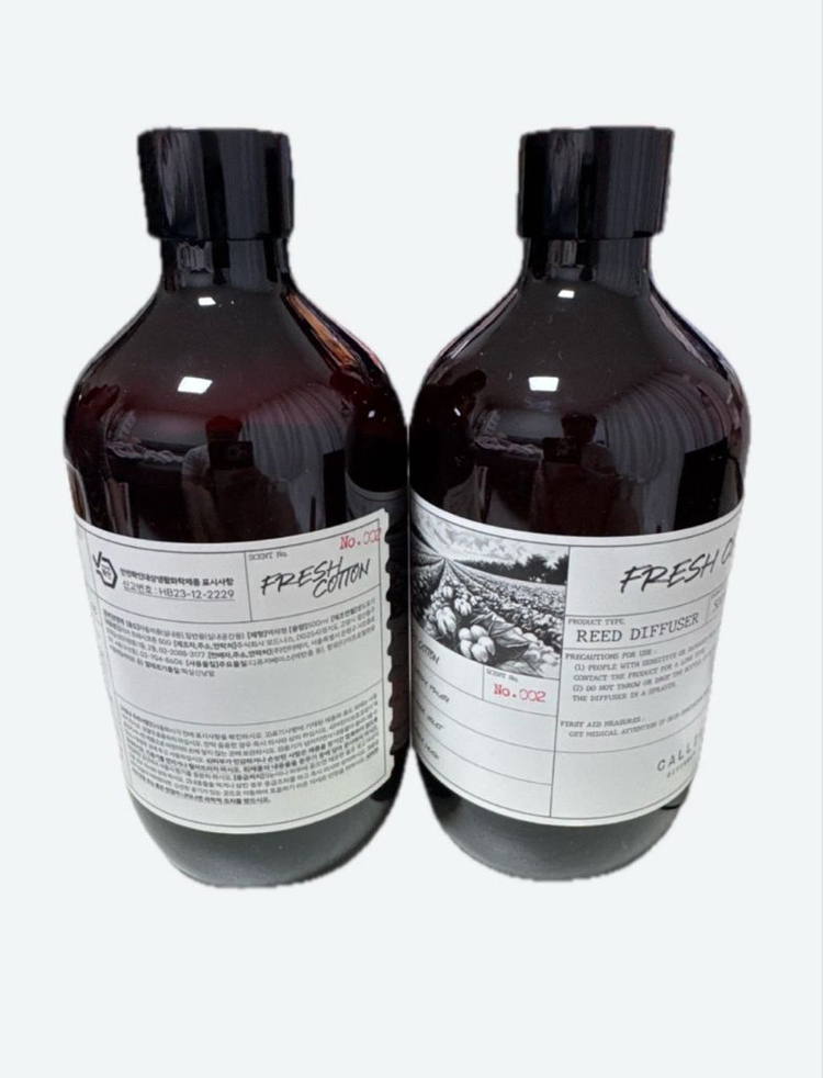 칼리아 디퓨저 프레쉬 코튼 새상품 500ml*2개--1