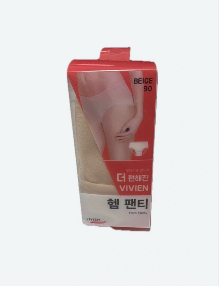 비비안 헴 팬티 베이지 90 새상품--0
