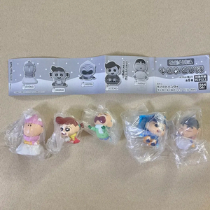 짱구 가챠 눈놀이 5종 풀세트 피규어 굿즈 정품 반다이 크레용신짱 눈사람