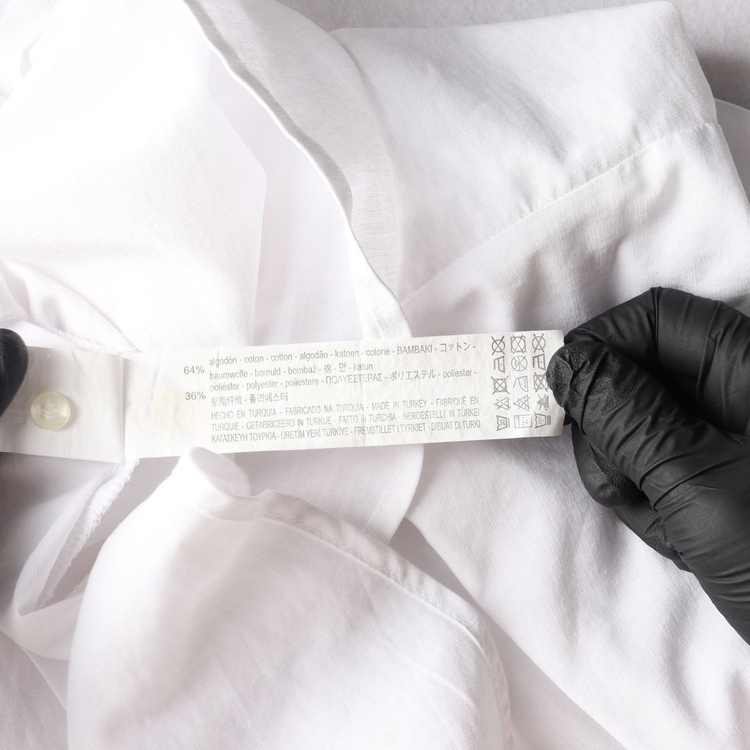 ZARA 자라 화이트 벨벳 네이비 라인 진주 장식 루즈핏 긴팔 코튼 셔츠 XS 이미지