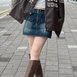 아쿠비클럽 벨트데님스커트 L 이미지