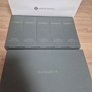 롯데호텔 어메니티 에미서리73 EMISSARY.73 5종세트 팝니다