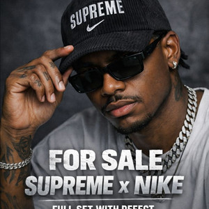 나이키X스투시 코듀로이 캡 블랙 이미지