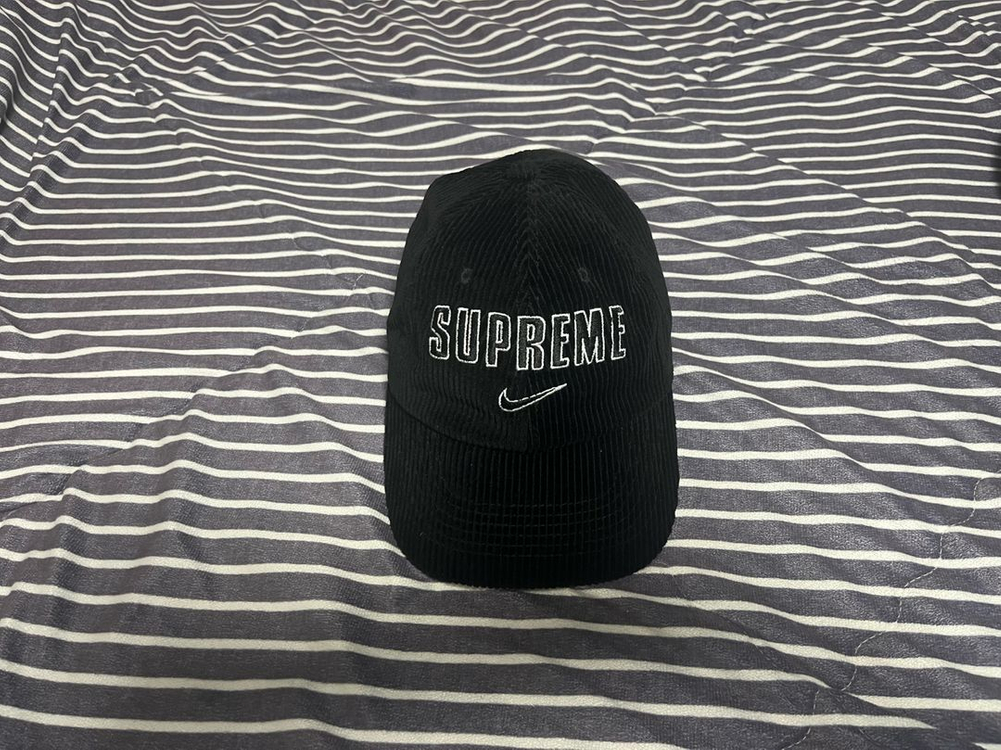 나이키X스투시 코듀로이 캡 블랙 이미지