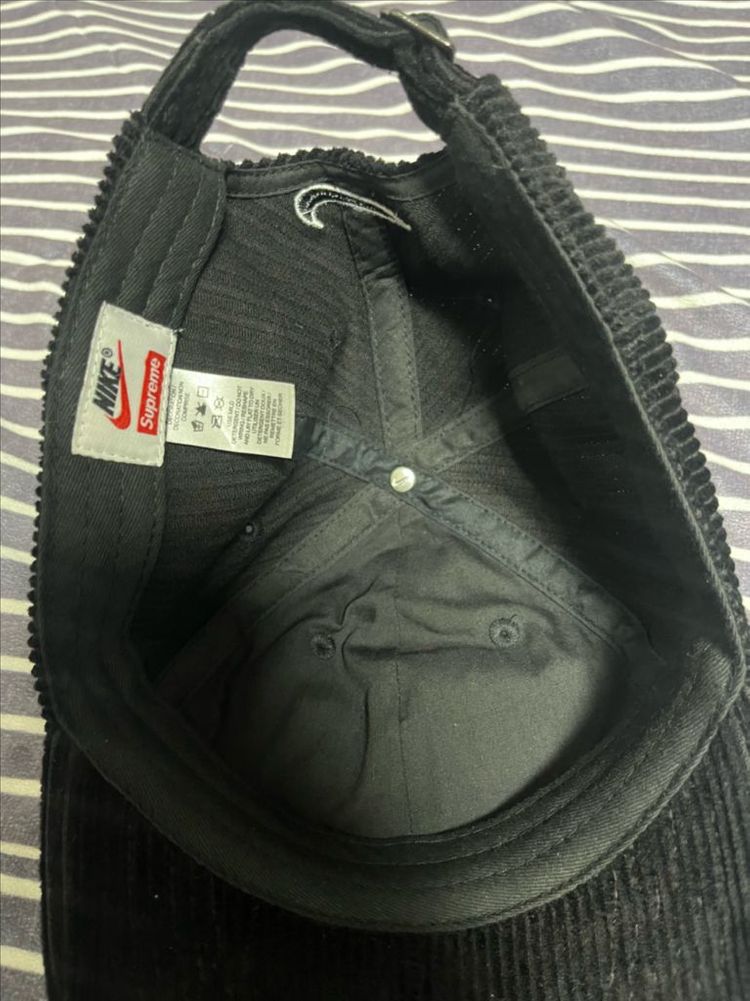 나이키X스투시 코듀로이 캡 블랙 이미지