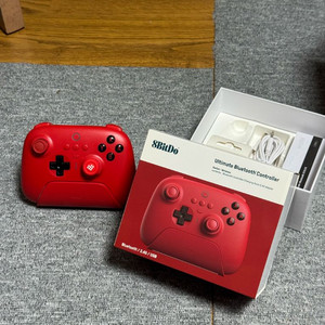 8bitdo ultimate red 닌텐도 스위치용 블루투스 컨트롤러 풀박스 S급