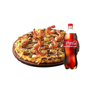 도미노피자 블랙타이거슈림프L+콜라1.25L 26800원