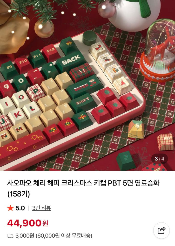 사오파오 크리스마스키캡 체리 이미지