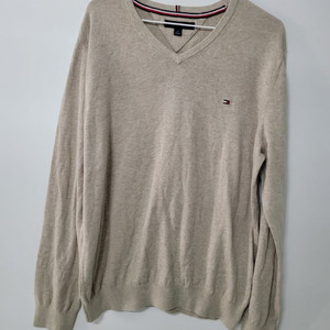 남성 타미힐피거 봄.가을 겨울 브이넥 면니트(스판105 이미지