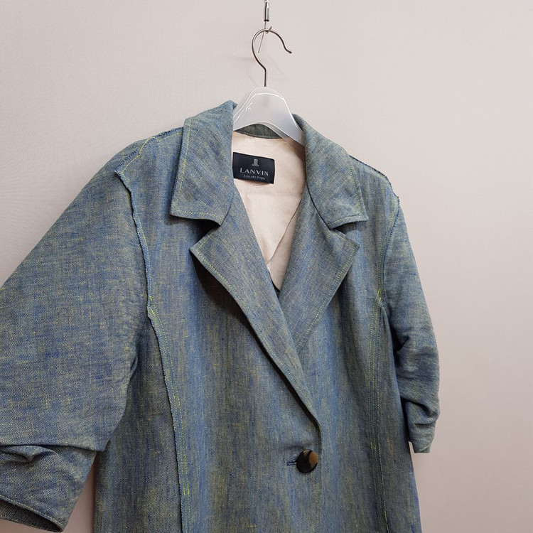 한섬 랑방 린넨 반팔 테일러드 자켓 82-94-160사이즈 이미지