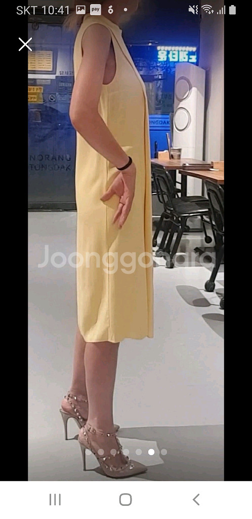 구찌 실크 원피스--2