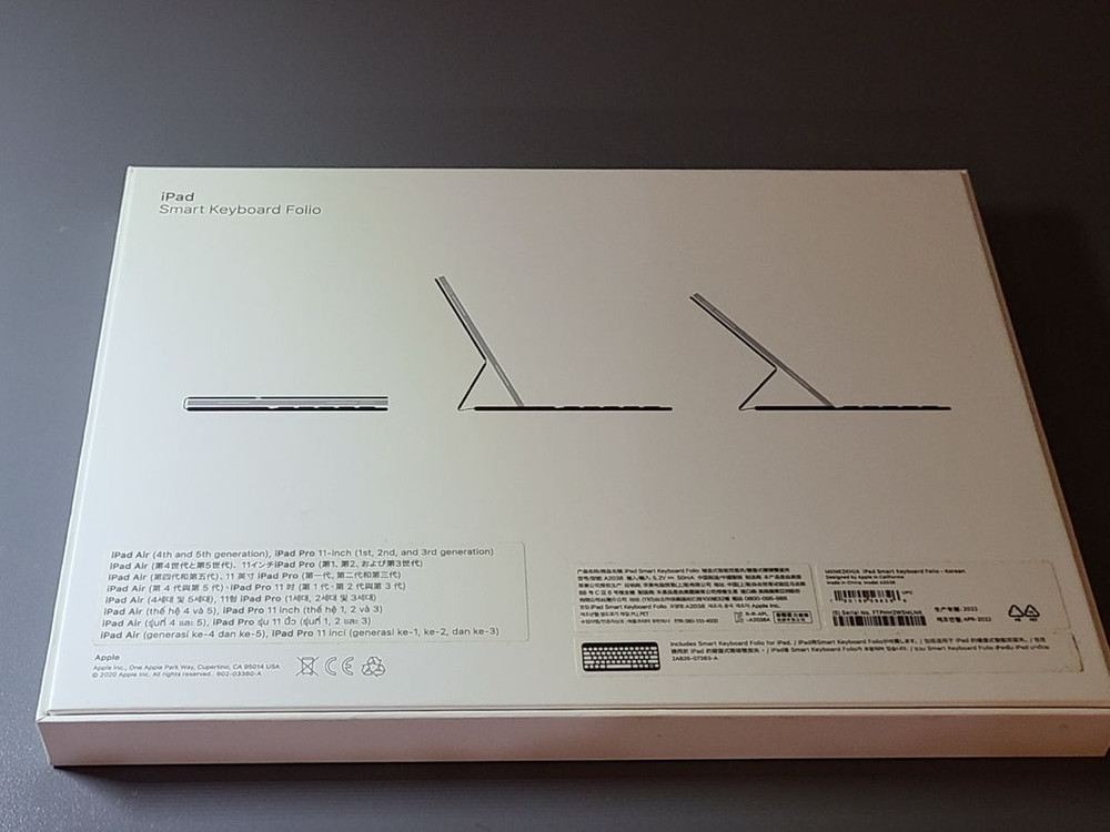 애플 아이패드 스마트 키보드 블랙 apple iPad Pro Air 11용 A2038 박스 판매--1