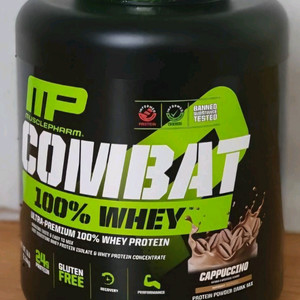 [미개봉 제품] 머슬팜 컴뱃 웨이 100% 프로틴 2.2KG 단백질 보충제 카푸치노 맛