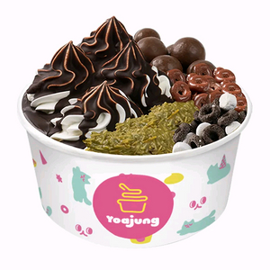 요거트아이스크림의 정석 프리미엄 토핑 빠삭 두바이 초코쉘+요거트 아이스크림+오레오오즈+몰티져스+요아정초코링 이미지