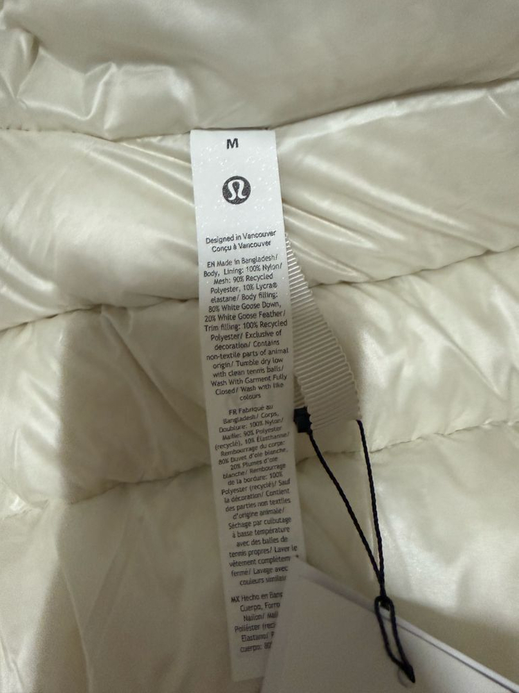 룰루레몬 버블헴 600 다운 필 푸퍼 자켓 아이보리--3