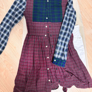 폴로 체크원피스