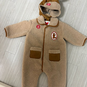 베베드피노 무스탕오버롤 + 모자세트 90