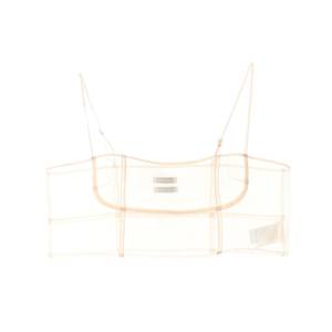 오버듀플레어 베이지 오간자 쉬어 뷔스티에 크롭 나시 탑 브라탑