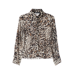ZARA 자라 레오파드 리본 타이 셔츠 블라우스