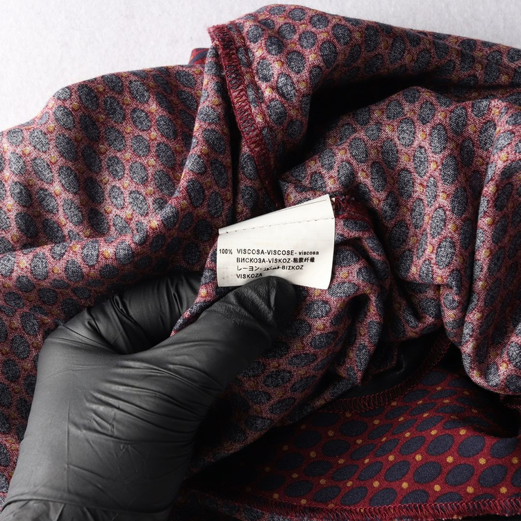 베네통 버건디 네이비 패턴 긴팔 오버핏 튜닉원피스 드레스 S--6