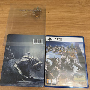 플스5 몬스터헌터 와일즈+스틸북 팝니다