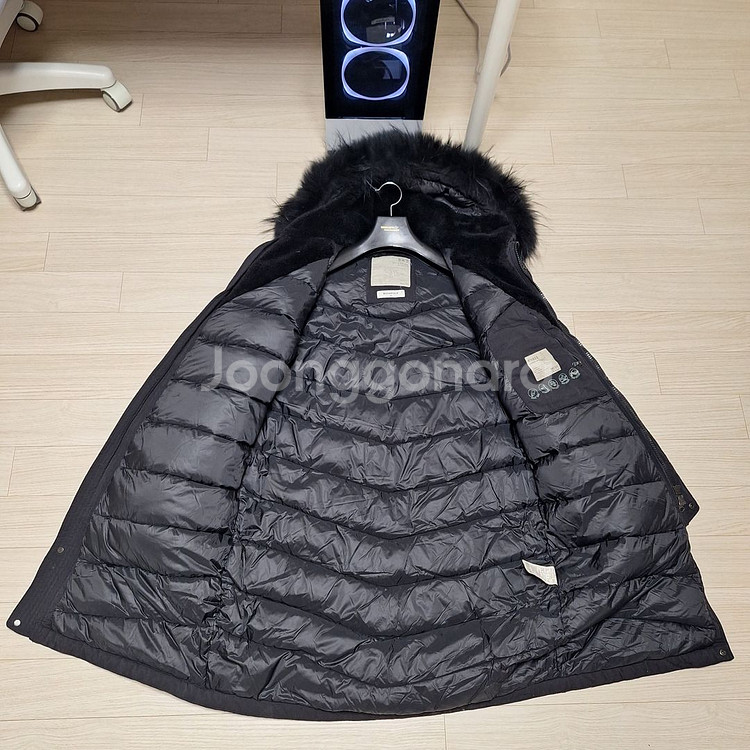 빈폴 BA-3 라쿤퍼 구스다운 패딩 파카--4