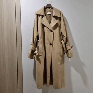 한섬 시스템 트렌치 코트 베이지색