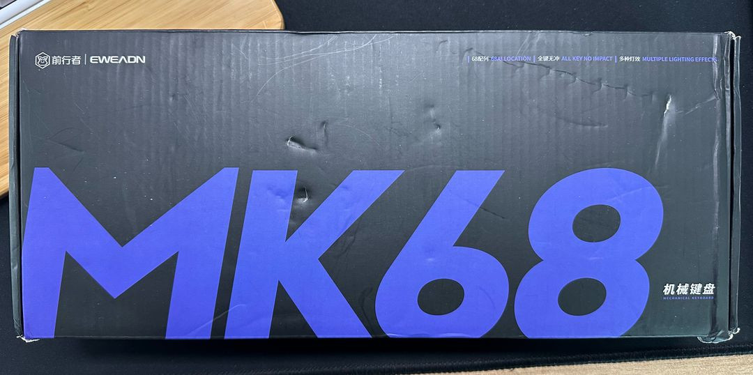 EWEADN MK68 3모드(유선,2.4G 무선, BT 무선) 로프로파일 기계식 키보드 화이트--1