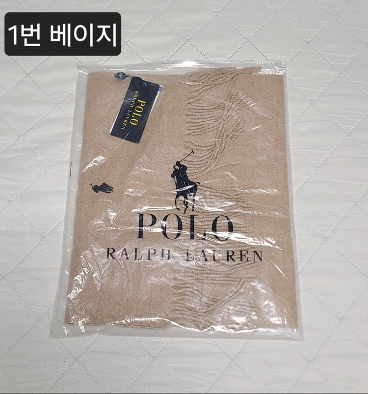 (새제품) 폴로 랄프로렌 머플러 베이지 /검정 /회색--1