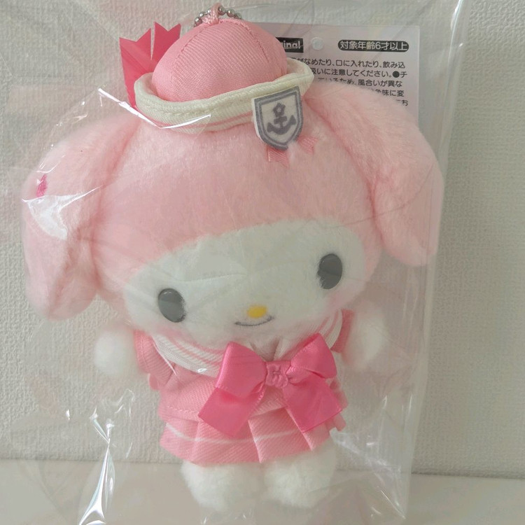 산리오 세일러 컬러 마이멜로디 마스코트 홀더 인형 키링 이미지