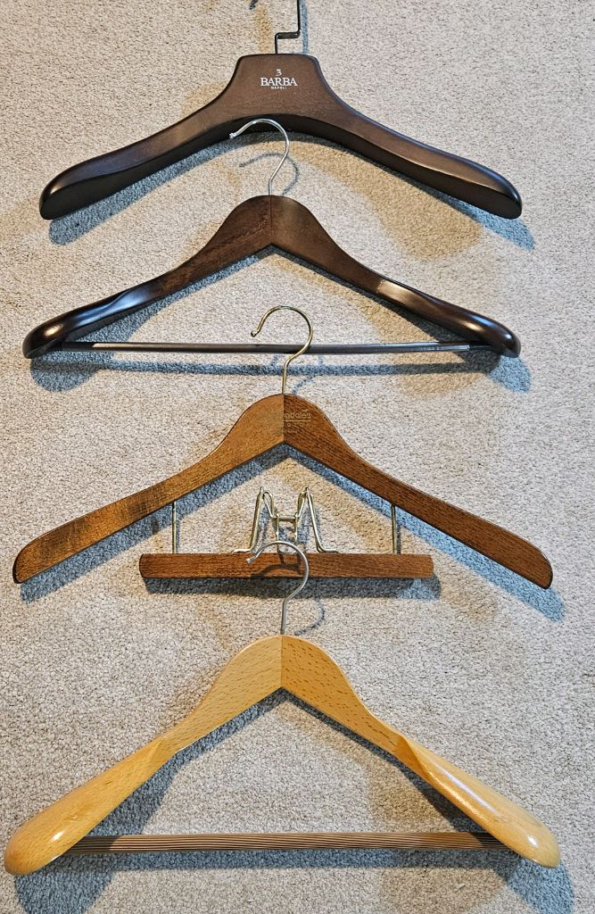 4개일괄)클래식 고급원목 남성옷걸이/바지걸이--1