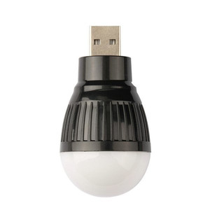 새 2개 검정색 차량용 USB 램프 미니 전구 휴대용 LED 조명 노트북 독서 이미지