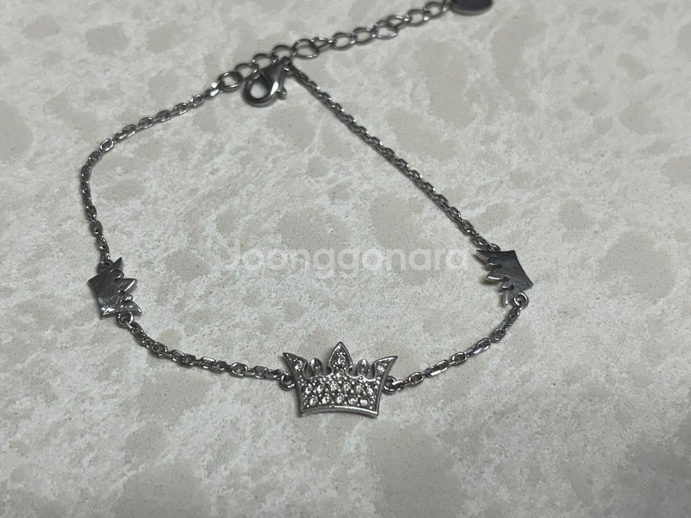 제이에스티나 왕관 귀걸이/ 팔찌 세트 (실버)--1