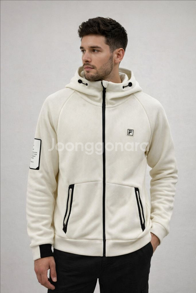 필라 니트후드 집업 105--7