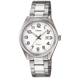 카시오 메탈 여성 손목시계 [LTP-1302]실버 드레스워치 (A급)