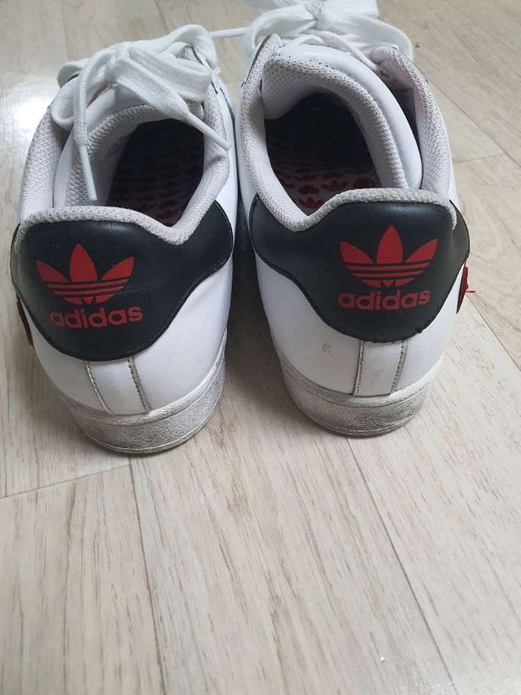 275 아디다스 슈퍼스타 스칼렛 운동화 스니커즈 신발 275사이즈 완전좋아요 이미지