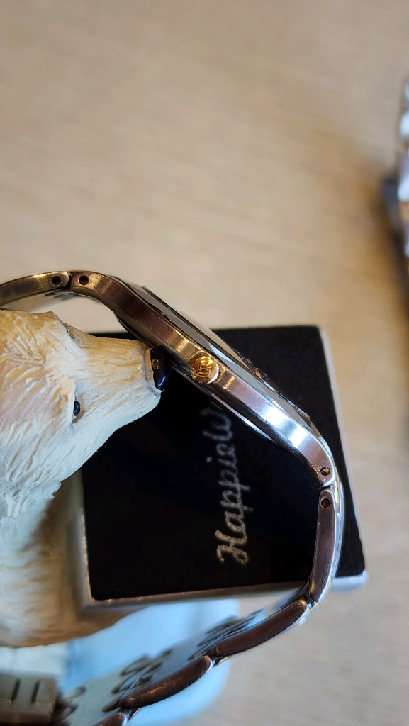 산도즈텅스텐베젤18k골드크라운용커플시계1쌍--2