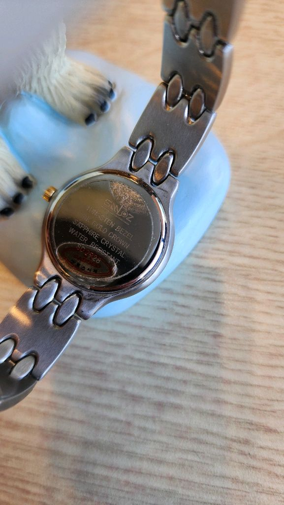 산도즈텅스텐베젤18k골드크라운용커플시계1쌍--8