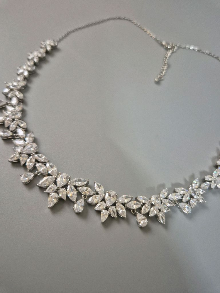 플라워 고급 5A 지르코니아 목걸이--1