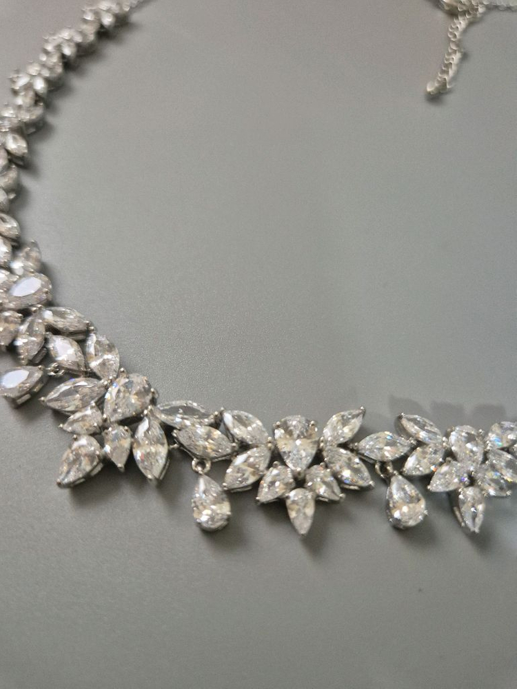 플라워 고급 5A 지르코니아 목걸이--2