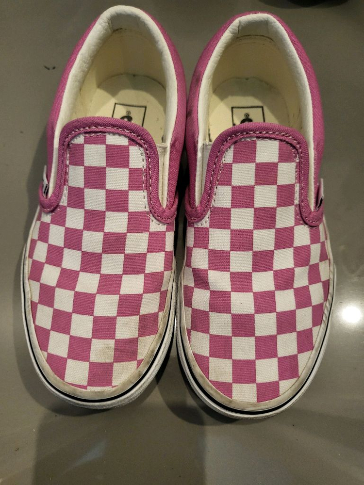 반스 체커보드 슬립온 진핑크 185사이즈--0