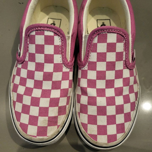 반스 체커보드 슬립온 진핑크 185사이즈