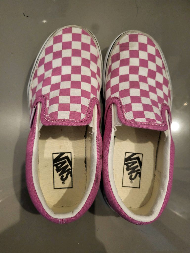 반스 체커보드 슬립온 진핑크 185사이즈--1