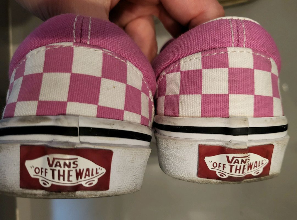 반스 체커보드 슬립온 진핑크 185사이즈--2