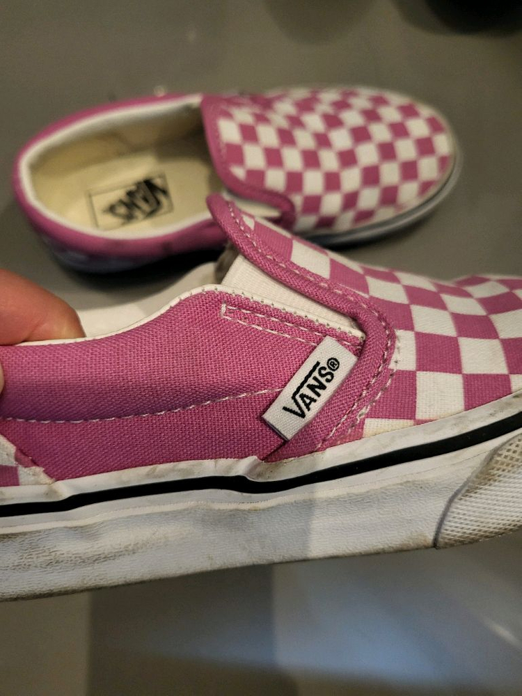 반스 체커보드 슬립온 진핑크 185사이즈--3