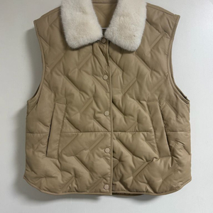 celepshop 셀렙샵 에디션 밍크카라 레더 다운베스트 L